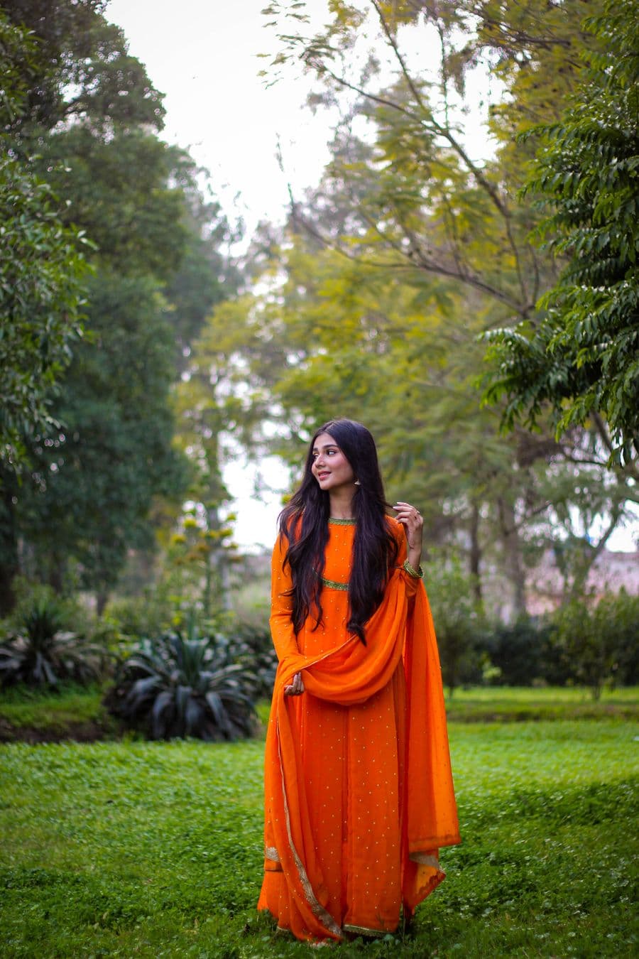 Rust Flowy Maxi Dress, view 1