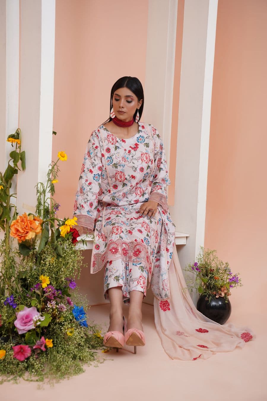 Garden Print Salwar Set, view 1