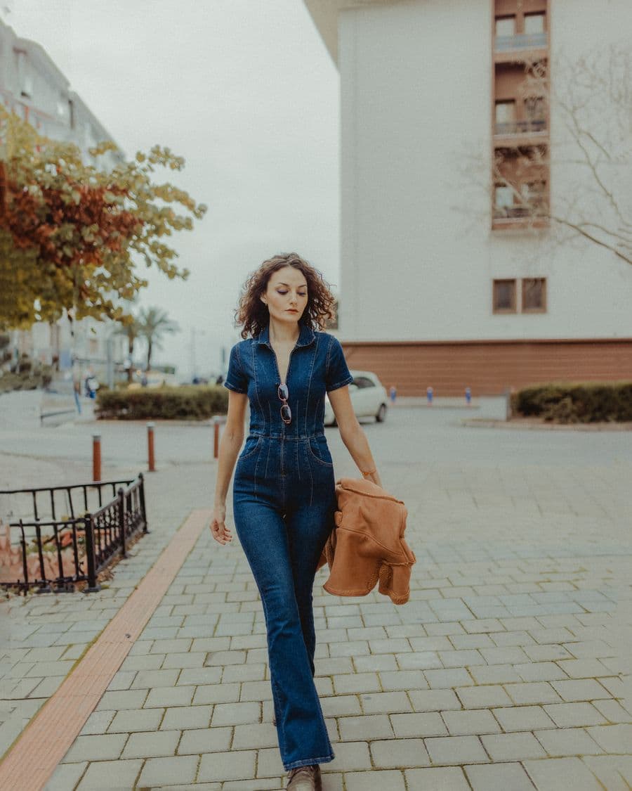 Denim Utility Jumpsuit, view 1