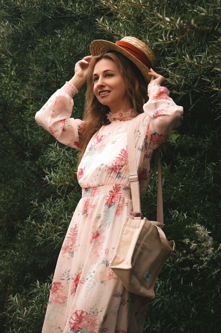 Boho Floral Midi Dress, view 1